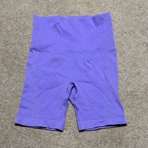 High Rise Purple Bike Shorts